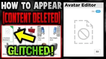 Why is my roblox avatar content deleted?