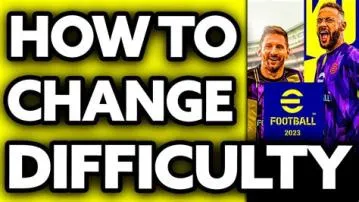 How to change difficulty in pes 2023 mobile?