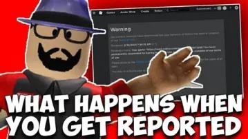 What happens if you get reported in roblox?