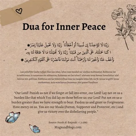 Which surah brings peace of mind
