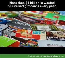 How many gift cards are wasted?