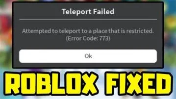 How do you fix teleport restricted on roblox?