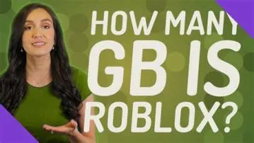 How much gb does roblox take?