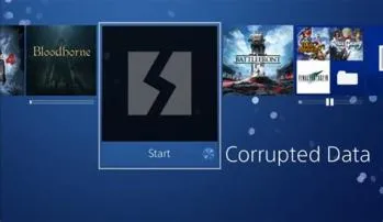 What does corrupted data mean on playstation?