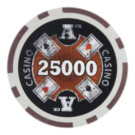 What color is 25000 poker chip