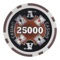 What color is 25000 poker chip?