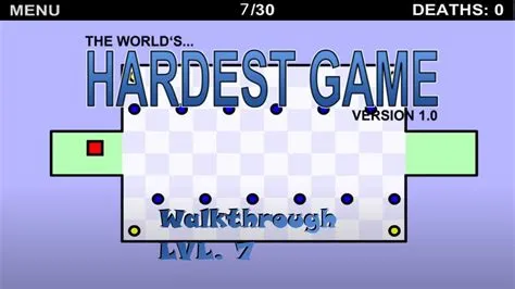 How many levels does the world hardest game have
