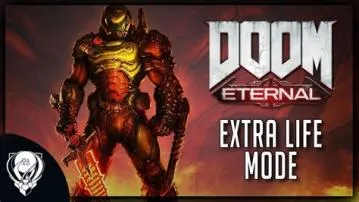 How does extra life mode work in doom eternal?