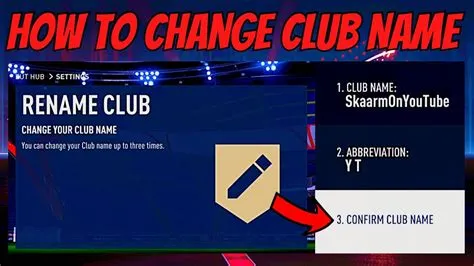 How many times can i change my club name fifa 23
