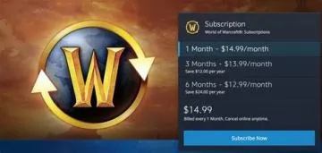 Does wow charge monthly?