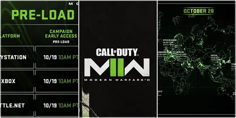 What time does mw2 come out in my time zone
