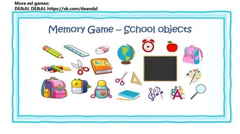 What are the objectives of memory game