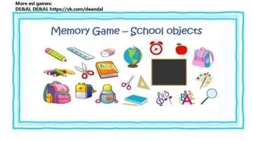 What are the objectives of memory game?