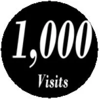 What badge do you get for 1000 visits?