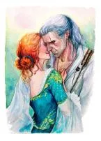 Do triss and geralt hook up in the books?