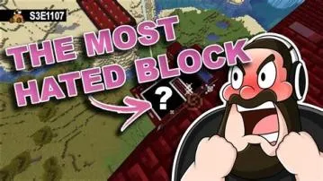 What is the most hated block in minecraft?