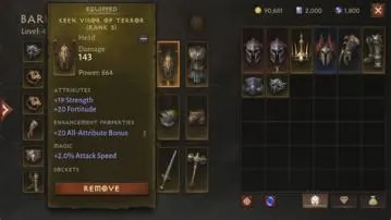 What is the rarity of items in diablo immortal?