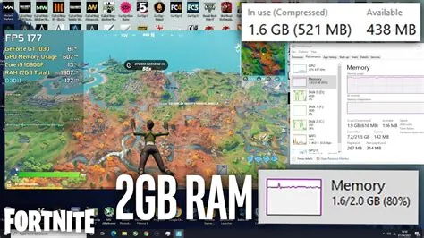 Can fortnite run on 2gb ram laptop