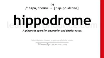 Whats the meaning of the word hippodrome?