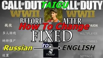 How to change language in call of duty world at war from russian to english?