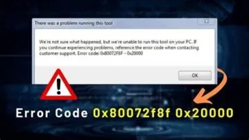 What is error code 0x80072f8f 0x00000000 0x00000201?