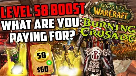 How much is lvl 58 boost tbc classic