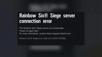 How do i fix error code 3 0x0001000b in rainbow six siege?