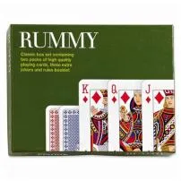 What card game uses 2 packs similar to rummy?
