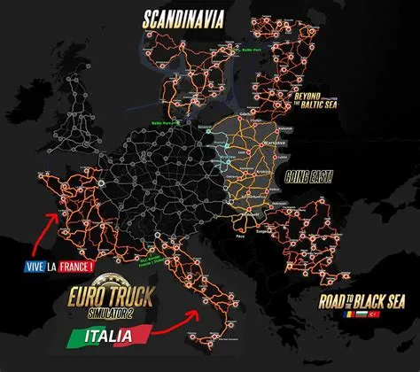 How do you unlock countries in euro truck simulator 2