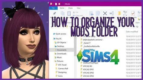 Why is my mods folder not working sims 4