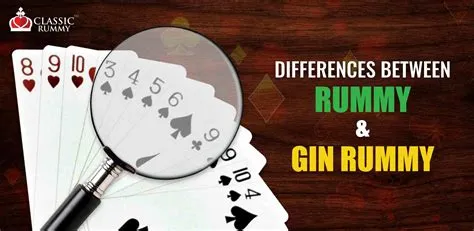 What is difference between rummy and gin rummy
