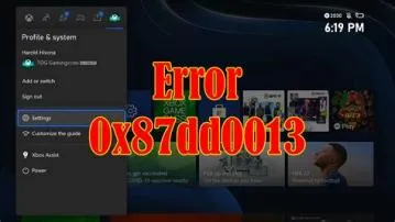 How do i fix error code 0x87dd0013?
