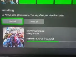 Do xbox games download slower while playing?