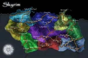 How big is the skyrim map in km?
