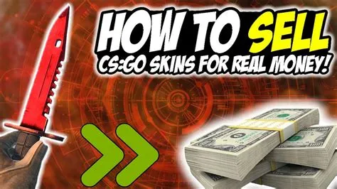 Can you sell skins for real money on cs money