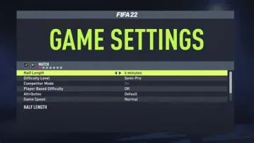 What is personal settings 1 on fifa 22?