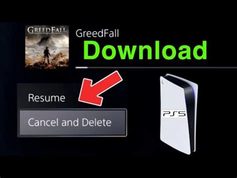 How do you cancel downloads on ps5