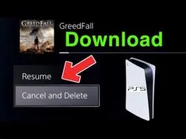How do you cancel downloads on ps5?