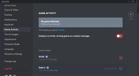 Can people see what game youre playing on invisible discord