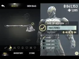 What is the axe of heaven in infinity blade 3?