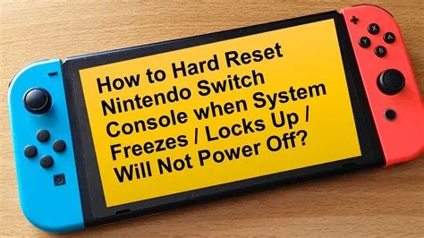 Why won t my switch turn on after hard reset
