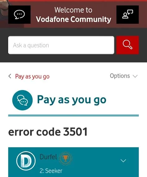 What does error code 3501 mean