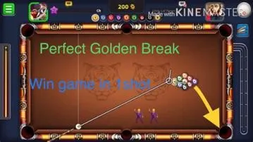 What is a golden break in uk 8 ball?