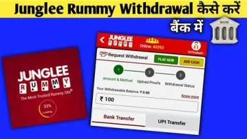 What is the minimum withdrawal limit in junglee rummy?