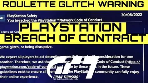 What happens if you breach playstation code of conduct