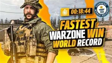 What is the fastest warzone win?