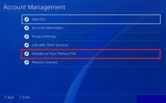 How do i delete my primary account on ps4 without password?