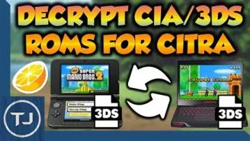 Does citra play cia or decrypted?