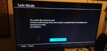 How do i fix my ps4 black screen in safe mode?