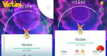 What is the code for victini in pokémon go?